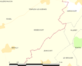 Poziția localității Hesbécourt