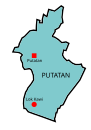 Map of Putatan District, Sabah 沙巴州必打丹县地图