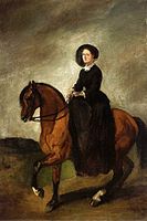 『馬に乗る芸術家の娘チェリナの肖像』（Portret córki artysty Celiny na koniu）1853