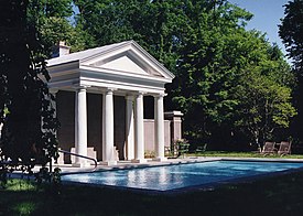 A poolhouse at Edgewater in Barrytown, New York, United States (1998)