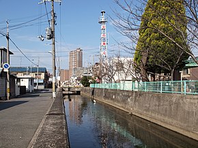 Река Нагасе в городе Хигасиосака