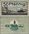 50 Pfennig Notgeldschein der Stadt Niederlahnstein (1917)