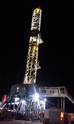 Night View of Drilling the Baaken