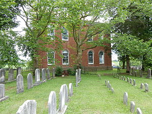 Back side and cemetery.