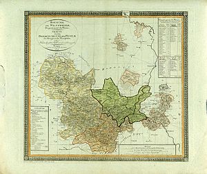 Historische Karte des Departements der Weser