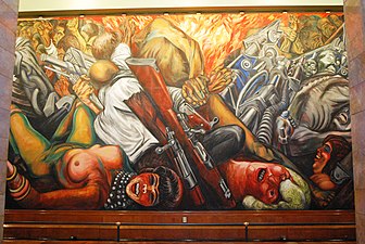 Palacio de Bellas Artes, Mexico City: Mural "Catarsis", 1934 (detalj).