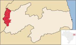 Regione metropolitana di Cajazeiras – Mappa
