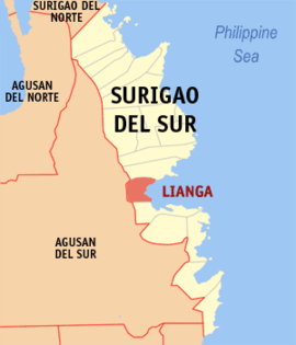 Lianga na Surigao do Sul Coordenadas : 8°37'58.65"N, 126°5'35.58"E