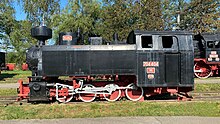 Rumänische Dampflokomotive CFR 704.404 im Freilicht-Dampflokomotiven-Museum Reșița