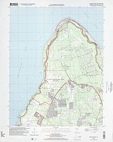 Mapa de Punta Ritidian, en Guam