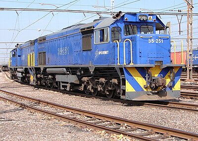 No. 35-251 in Spoornet blue with outline numbers, Capital Park, 1 October 2009