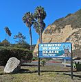 Arroyo Burro Beach (AKA: Hendry's Beach) park entrance signage, Santa Barbara, CA: Sep 2015