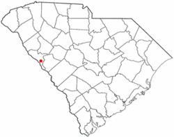 Location of Parksville, South Carolina