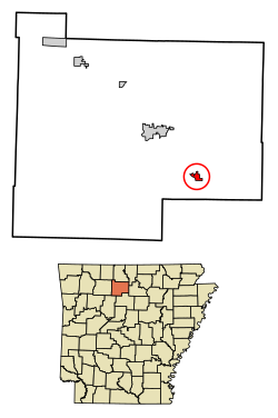 Location of Leslie in Searcy County, Arkansas