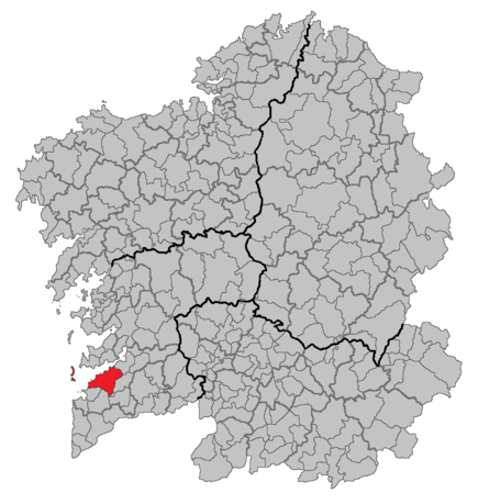 Localização de Vigo na Galiza
