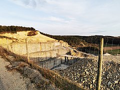 Blick in den Steinbruch aus Nordwesten