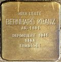 Stolperstein für Bernhard Kranz (Meister-Gerhard-Straße 29)