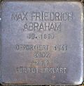 Stolperstein für Max Friedrich Abraham (Cardinalstraße 9)