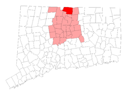 Location within Hartford County, کانتیکت ایالتی