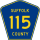 County Route 115 marker
