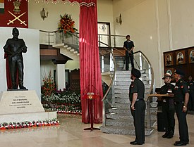 The Indian Chief of Army Staff inaugurates Manekshaw's statue at the centre names after him.