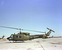 A Marine UH-1N on the flight line at NAS Whiting Field, Florida, 1982 UH-1N-2.jpg