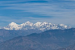 View from Suryachaur, you can see the Ganesh Himal range from here
