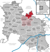 Lage der Gemeinde Wolferstadt im Landkreis Donau-Ries