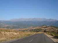 On the road towards the village