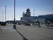 Front of Yellowknife Airport from left to right