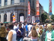 Conservative Christian protesters at a 2006 San Francisco Pride event 2006 protesters at union square.jpg