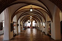 Gothic cloth hall in Old Town Market Hall, Toruń, Poland