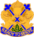 Az Egyesült Államok hadseregének 87. gyalogos hadosztályának címere, kék lándzsákkal