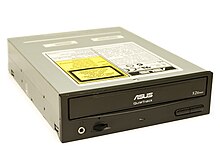 A CD-ROM (optical) disc drive ASUS CD-ROM CD-S520-A4 20080821.jpg