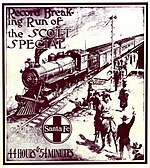 The cover of a booklet released by the railway to commemorate the Scott Special.