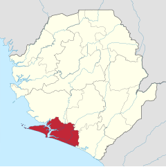 Karte Bonthe (Distrikt) in Sierra Leone