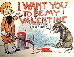 Buster Brown Valentine postcard by Richard Fel...