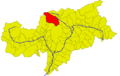 Collocatio finium municipii in Provincia Bauzanensi.