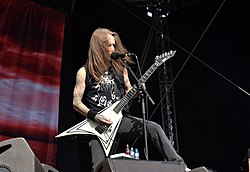 Alexi Laiho Elbriot -festivaaleilla Saksassa vuonna 2017.