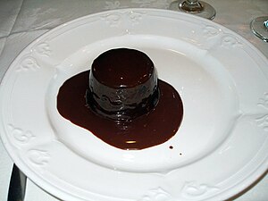 Warm chocolate lava cake