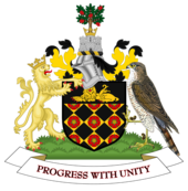 Coat of arms of Wigan Metropolitan Borough Council.png