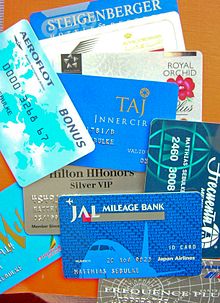 Frequent flyer schemes are among the most well known of the reward programs. Customerloyalitycards.JPG