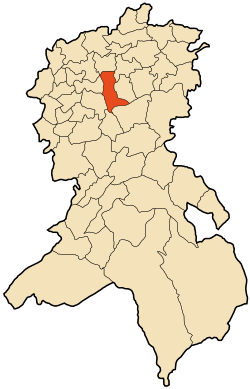 Localização da cidade dentro da província de Sidi Bel Abbès