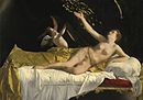 オラツィオ・ジェンティレスキ『ダナエ』1621年 クリーブランド美術館所蔵
