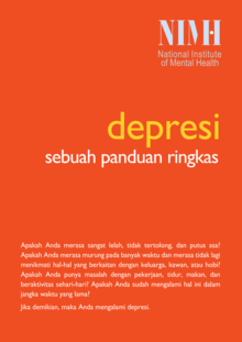 Sampul depan PDF "Depresi, Sebuah Panduan Ringkas", terjemahan Anta Samsara