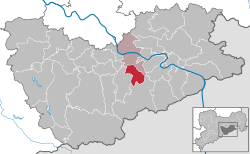 多馬在薩克森施韋茨-東厄爾士山縣的位置