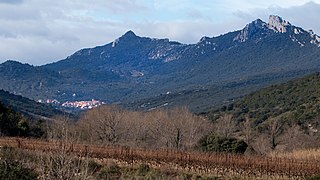 Vue depuis la route de Cucugnan.