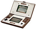 Donkey Kong II also used a dual screen clamshell design.