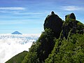 権現岳頂上と富士山（2009年08月）