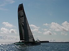 Groupama 3 under sails, South Britanny, front side view.jpg